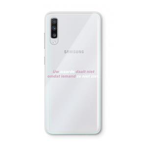 CaseCompany uw waarde daalt niet: Samsung Galaxy A70 Transparant Hoesje