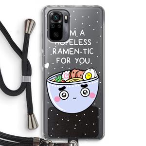 CaseCompany I'm A Hopeless Ramen-Tic For You: Xiaomi Redmi Note 10 Pro Transparant Hoesje met koord