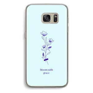 CaseCompany Bloom with grace: Samsung Galaxy S7 Transparant Hoesje