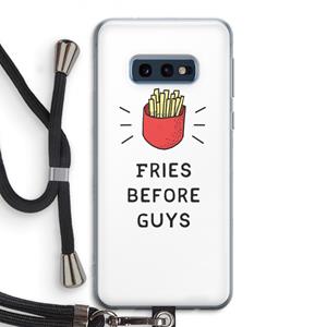 CaseCompany Fries before guys: Samsung Galaxy S10e Transparant Hoesje met koord