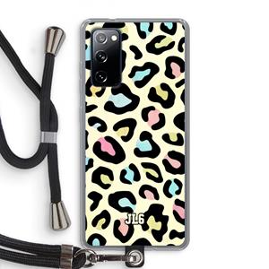 CaseCompany Leopard pattern: Samsung Galaxy S20 FE / S20 FE 5G Transparant Hoesje met koord