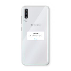 CaseCompany Reminder: Samsung Galaxy A70 Transparant Hoesje