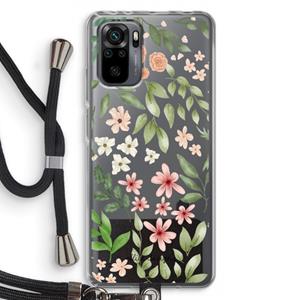 CaseCompany Botanical sweet flower heaven: Xiaomi Redmi Note 10 Pro Transparant Hoesje met koord