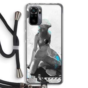 CaseCompany I will not feel a thing: Xiaomi Redmi Note 10 Pro Transparant Hoesje met koord