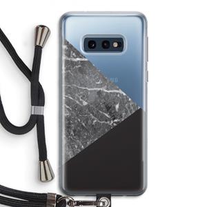 CaseCompany Combinatie marmer: Samsung Galaxy S10e Transparant Hoesje met koord