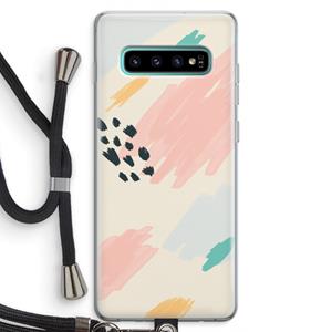 CaseCompany Sunday Chillings: Samsung Galaxy S10 Plus Transparant Hoesje met koord