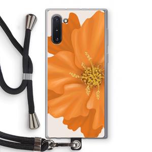 CaseCompany Orange Ellila flower: Samsung Galaxy Note 10 Transparant Hoesje met koord