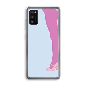CaseCompany Pink panty: Samsung Galaxy A41 Transparant Hoesje