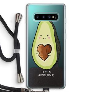 CaseCompany Avocuddle: Samsung Galaxy S10 Plus Transparant Hoesje met koord