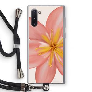 CaseCompany Pink Ellila Flower: Samsung Galaxy Note 10 Transparant Hoesje met koord