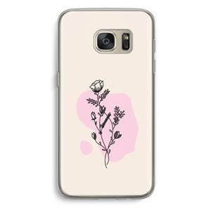 CaseCompany Roses are red: Samsung Galaxy S7 Transparant Hoesje
