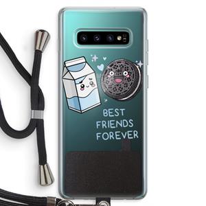 CaseCompany Best Friend Forever: Samsung Galaxy S10 Plus Transparant Hoesje met koord