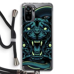 CaseCompany Cougar and Vipers: Xiaomi Redmi Note 10 Pro Transparant Hoesje met koord