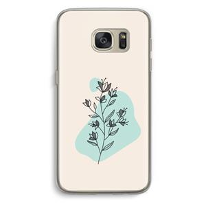 CaseCompany Violets are blue: Samsung Galaxy S7 Transparant Hoesje