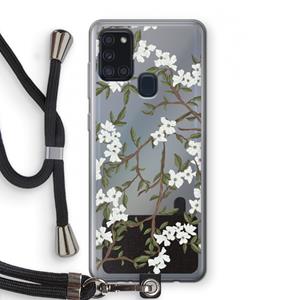 CaseCompany Blossoming spring: Samsung Galaxy A21s Transparant Hoesje met koord