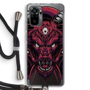 CaseCompany Hell Hound and Serpents: Xiaomi Redmi Note 10 Pro Transparant Hoesje met koord