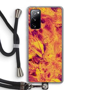 CaseCompany Eternal Fire: Samsung Galaxy S20 FE / S20 FE 5G Transparant Hoesje met koord