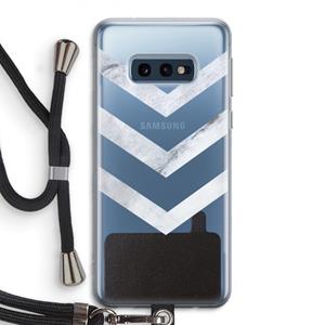 CaseCompany Marmeren pijlen: Samsung Galaxy S10e Transparant Hoesje met koord
