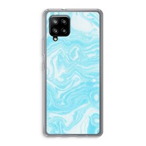 CaseCompany Waterverf blauw: Samsung Galaxy A42 5G Transparant Hoesje