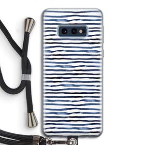 CaseCompany Verrassende lijnen: Samsung Galaxy S10e Transparant Hoesje met koord