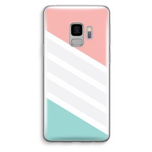 CaseCompany Strepen pastel: Samsung Galaxy S9 Transparant Hoesje