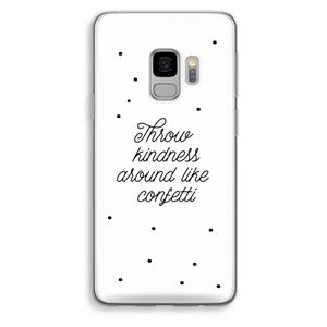 CaseCompany Confetti: Samsung Galaxy S9 Transparant Hoesje