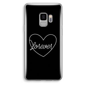 CaseCompany Forever heart black: Samsung Galaxy S9 Transparant Hoesje