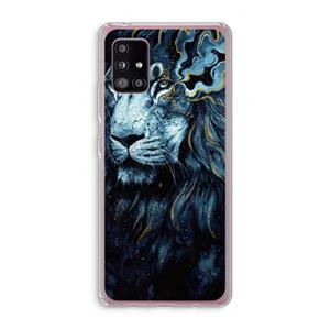 CaseCompany Darkness Lion: Samsung Galaxy A51 5G Transparant Hoesje