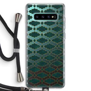 CaseCompany Moroccan tiles: Samsung Galaxy S10 Plus Transparant Hoesje met koord