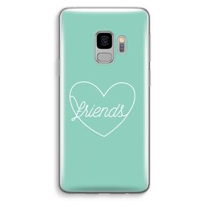 CaseCompany Friends heart pastel: Samsung Galaxy S9 Transparant Hoesje