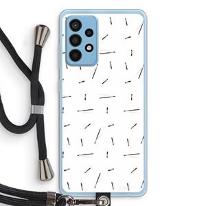 CaseCompany Hipster stripes: Samsung Galaxy A52 Transparant Hoesje met koord