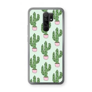 CaseCompany Cactus Lover: Xiaomi Redmi 9 Transparant Hoesje