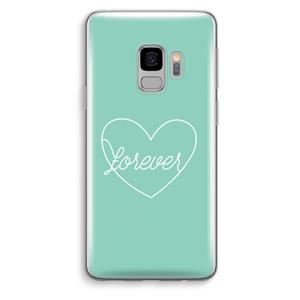 CaseCompany Forever heart pastel: Samsung Galaxy S9 Transparant Hoesje