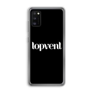 CaseCompany Topvent Zwart: Samsung Galaxy A41 Transparant Hoesje