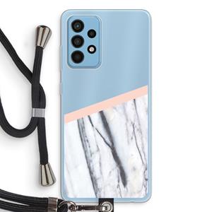 CaseCompany A touch of peach: Samsung Galaxy A52 Transparant Hoesje met koord