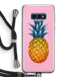 CaseCompany Grote ananas: Samsung Galaxy S10e Transparant Hoesje met koord