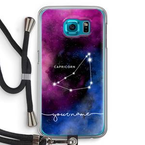 CaseCompany Sterrenbeeld - Donker: Samsung Galaxy S6 Transparant Hoesje met koord