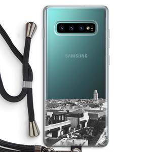 CaseCompany Marrakech Skyline : Samsung Galaxy S10 Plus Transparant Hoesje met koord