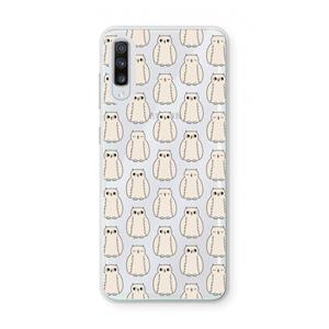 CaseCompany Uilen: Samsung Galaxy A70 Transparant Hoesje