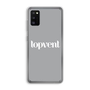 CaseCompany Topvent Grijs Wit: Samsung Galaxy A41 Transparant Hoesje