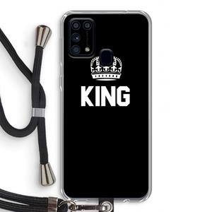 CaseCompany King zwart: Samsung Galaxy M31 Transparant Hoesje met koord