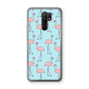 CaseCompany Anything Flamingoes: Xiaomi Redmi 9 Transparant Hoesje