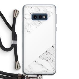 CaseCompany Biggest stripe: Samsung Galaxy S10e Transparant Hoesje met koord