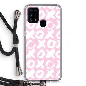 CaseCompany XOXO: Samsung Galaxy M31 Transparant Hoesje met koord