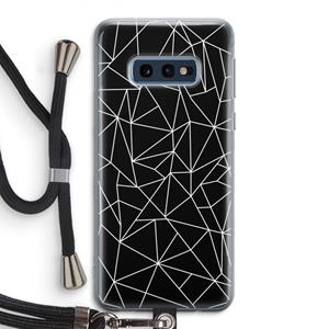 CaseCompany Geometrische lijnen wit: Samsung Galaxy S10e Transparant Hoesje met koord