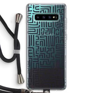 CaseCompany Moroccan Print: Samsung Galaxy S10 Plus Transparant Hoesje met koord