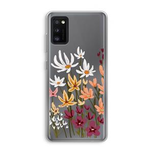 CaseCompany Painted wildflowers: Samsung Galaxy A41 Transparant Hoesje