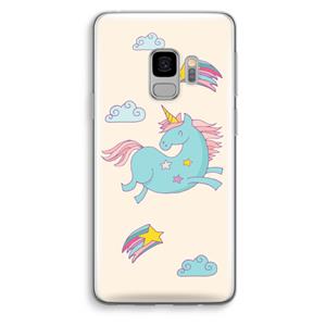 CaseCompany Vliegende eenhoorn: Samsung Galaxy S9 Transparant Hoesje