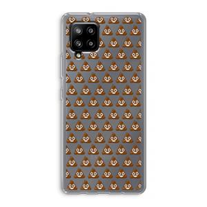 CaseCompany Poop emoji: Samsung Galaxy A42 5G Transparant Hoesje