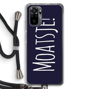 CaseCompany Moatsje!: Xiaomi Redmi Note 10 Pro Transparant Hoesje met koord